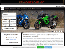 Tablet Screenshot of msgmotorcycles.co.uk